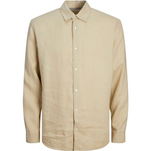 Jack & Jones Jprcclawrence linen shirt ls sn zand