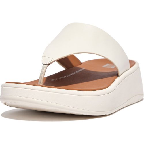 FitFlop F-mode leather flatform toe-post sandals