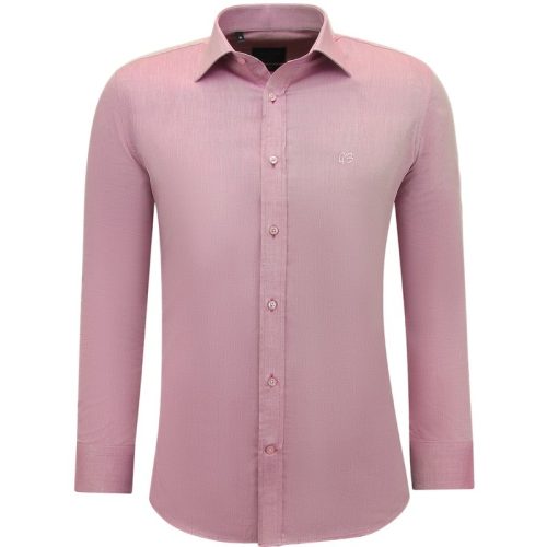 Gentile Bellini Zakelijke effen oxfordslim fit fuchsia