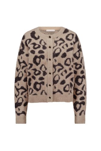 Studio Anneloes Female Vesten Bibi Leopard Mink Cardigan 12323