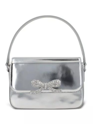 self-portrait Crossbody bags – Silver Leather Micro Bag in beige