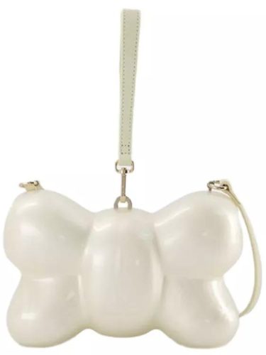 Simone Rocha Shoppers – Bow Bag Crossbody – Leather – Beige in wit