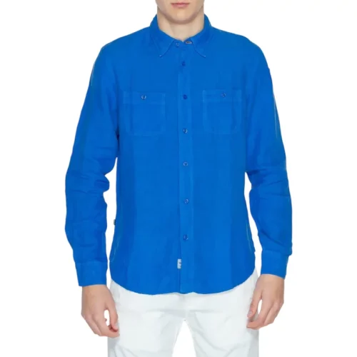 Blauer Shirt heren