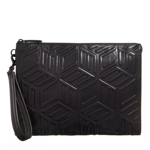 MCM Clutches – Aren Cb Lg Lthr Flat Pouch Medium in zwart