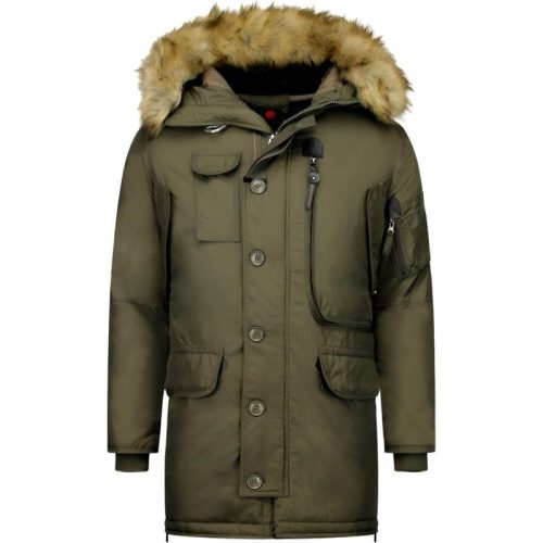 Just Key Parka jas met bontkraag