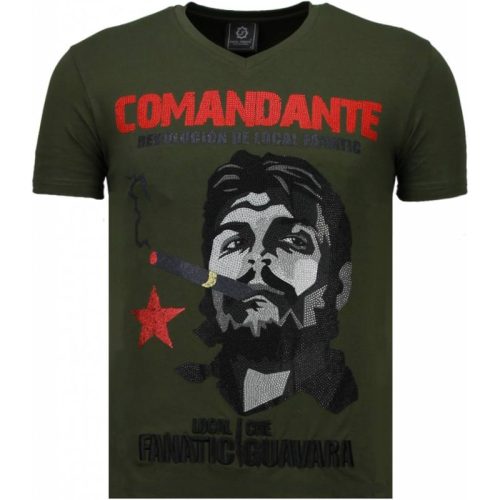 Local Fanatic Che guevara comandante rhinestone t-shirt