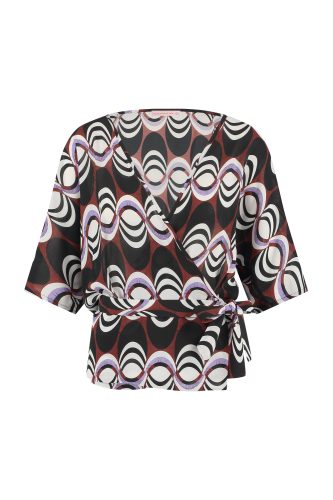 Studio Anneloes Sille Retro Blouse 08903 Blouse 3390 Terra/black