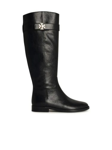 Tory Burch Boots – Lock Ridin’ Black Leather Boots in zwart