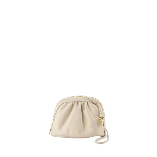 A.P.C. Clutches – Ninon Small Clutch – Pvc – Gold in beige