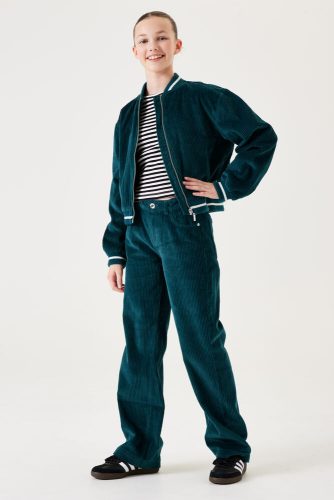 Petrol corduroy broek