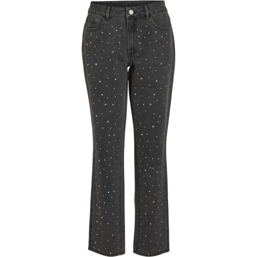 Vila vialice rw straight bead jean mgd e 14102636 medium grey