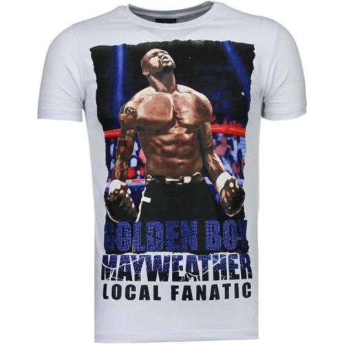 Local Fanatic Golden boy mayweather rhinestone t-shirt