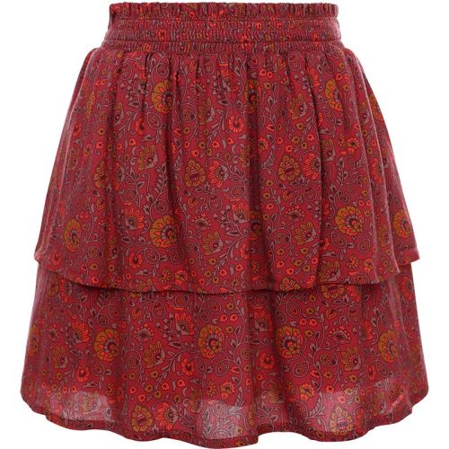 Looxs Revolution Meisjes rok viscose framboos paisley