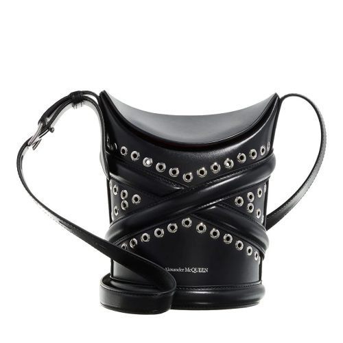 Alexander McQueen Bucket bags – The Curve Hobo Bag in zwart