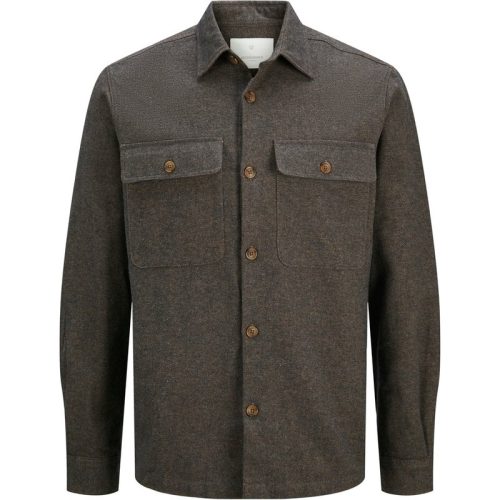 Jack & Jones Jprraymond melange solid ls overshi antraciet