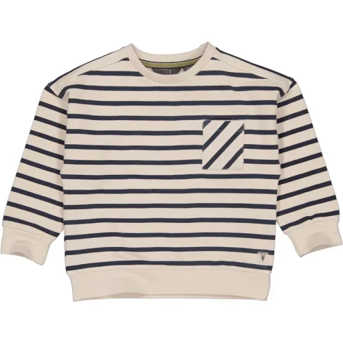 Quapi Jongens oversized sweater merijn aop stripe