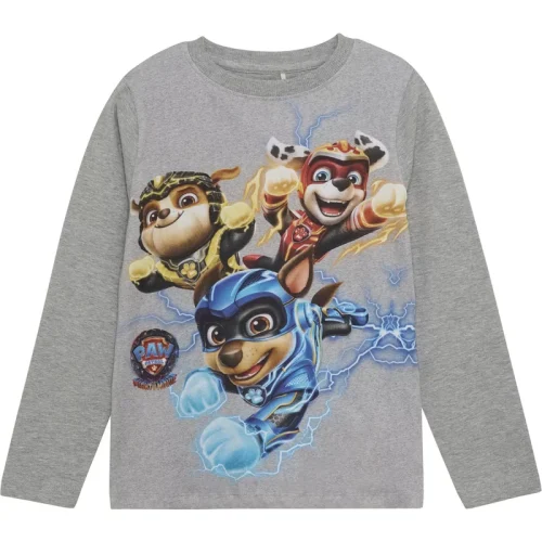 Minymo Jongens shirt paw patrol licht grijze melange