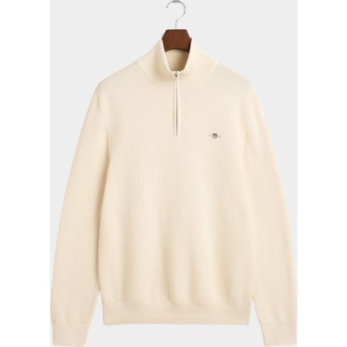 Gant Pullover cotton micro textured half zip 8030211/130