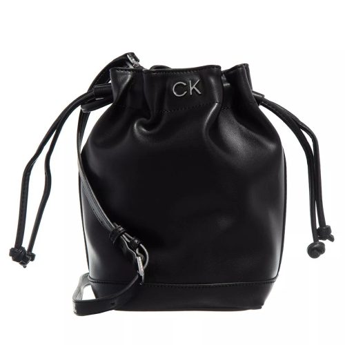 Calvin Klein Satchels – Re-Lock Drawstring Bag Small in zwart