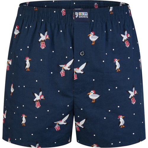 Happy Shorts Heren wijde boxershorts kerst print sea gull