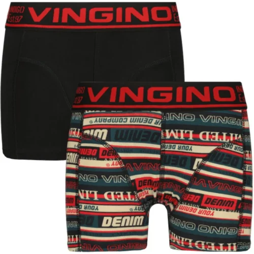 Vingino Jongens ondergoed 2-pack boxers stripe deep