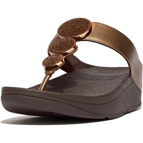 FitFlop Halo bead-circle metallic toe-post sandals