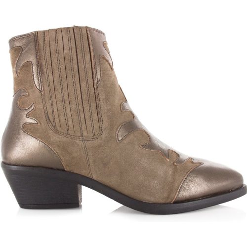 Maruti Tessy leather taupe metalic bronze western dames