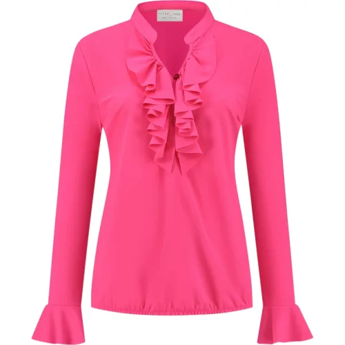 Helena Hart Blouse ruche 7257 fuchsia