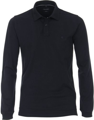 Casa Moda Longsleeve Polo Navy Blauw