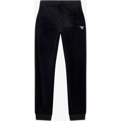 Guess Meisjes joggingbroek velvet zwart