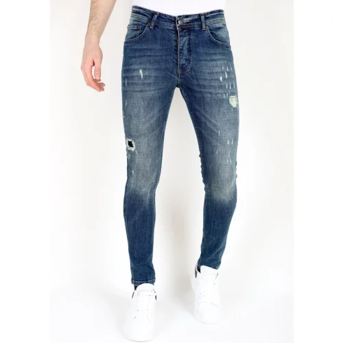 Mario Morato Slim fit jeans met scheuren mm118