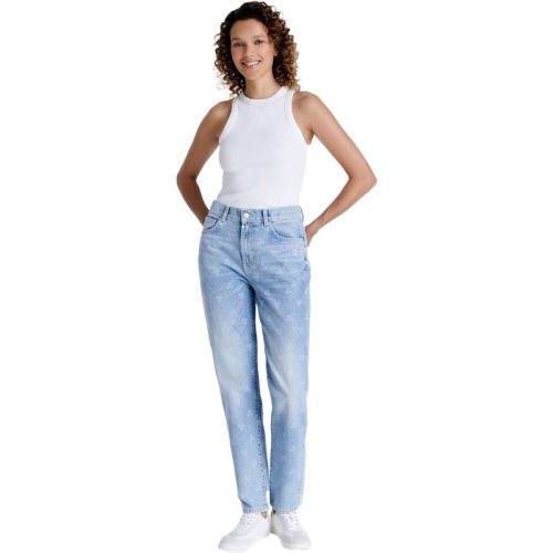 C.O.J. Denim Daisy mom regular light blue printed