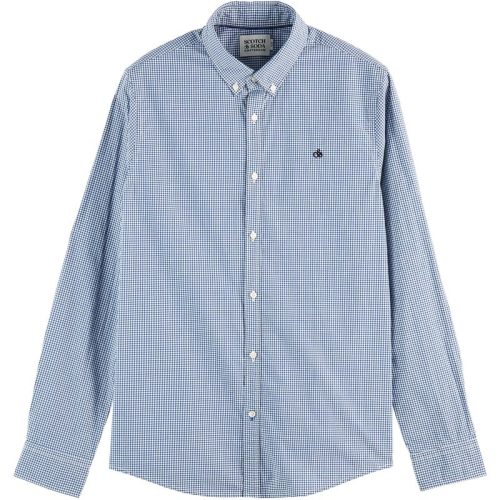 Scotch & Soda Essential yarn dye organic poplin blue white check