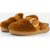 Scholl Scholl Pantoffels cognac Imitatiebont