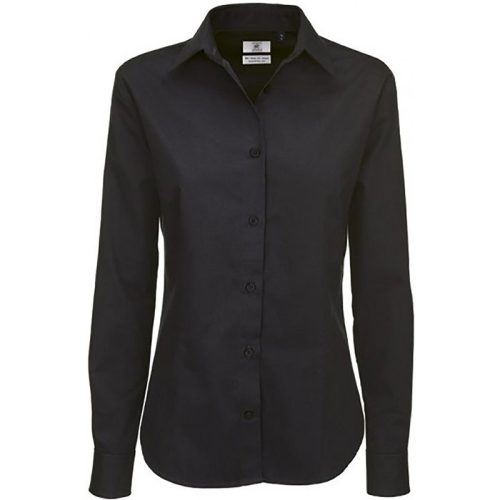 B and C B&c vrouwen/dames sharp twill shirt met lange mouwen