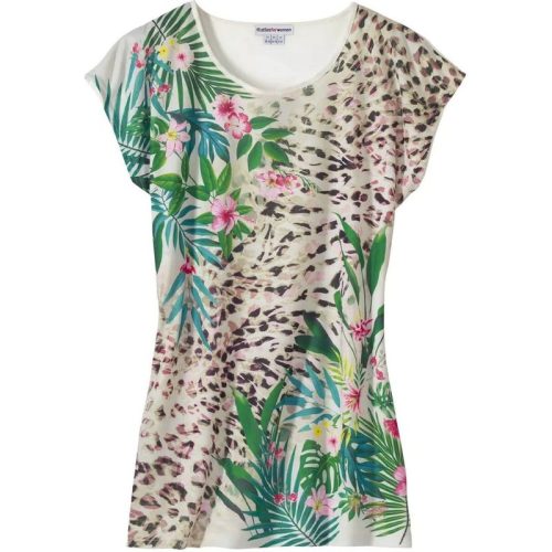 Atlas for Women Dames top met luipaardprint, lang model