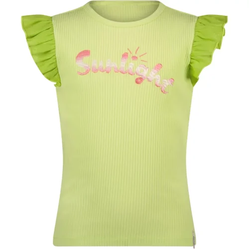 NoNo Meisjes t-shirt kamsi sour lime