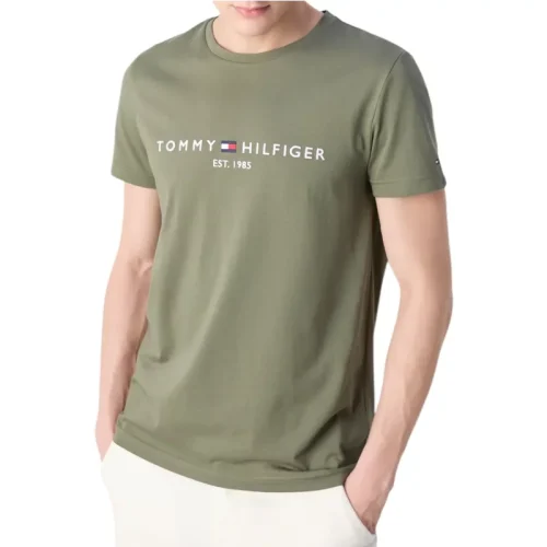 Tommy Hilfiger Slim fit t-shirt met geborduurd logo