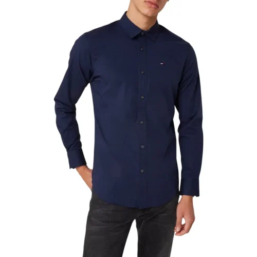 Tommy Hilfiger Original slim fit overhemd met stretch