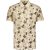 No Excess Polo pique allover printed garment dyed stretch zand dessin