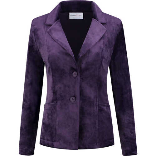 Helena Hart 7424uni blazer kort velours uni