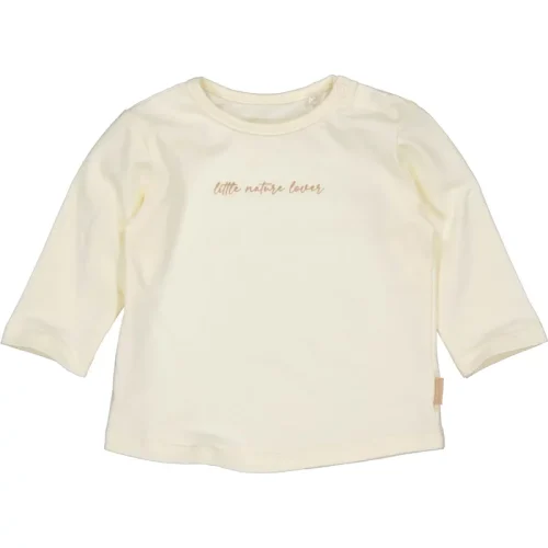 Levv Newborn baby meisjes shirt fem creme