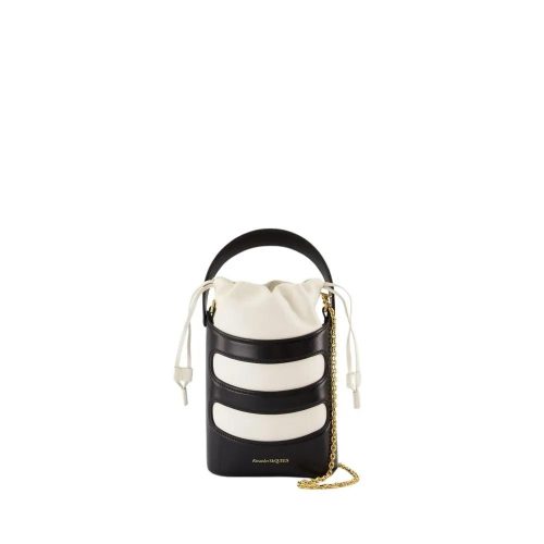 Alexander McQueen Shoppers – The Rise Mini Crossbody – Leather – Black in beige