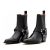 Paris Texas Boots – Helena Shiny Vintage Leather Ankle Boots in zwart