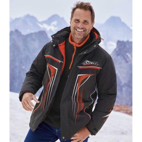 Atlas For Men Sportieve heren parka met afneembare capuchon