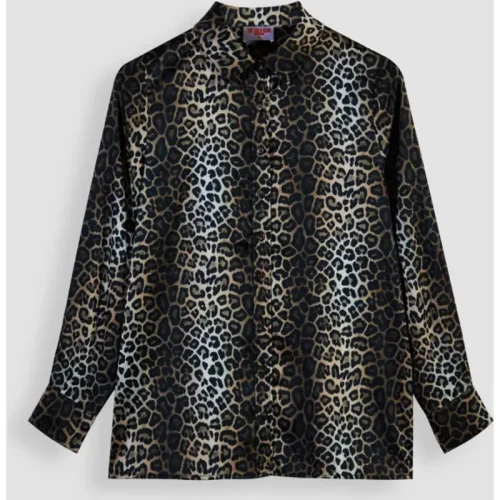 The Lola Club Alix panther blouse –