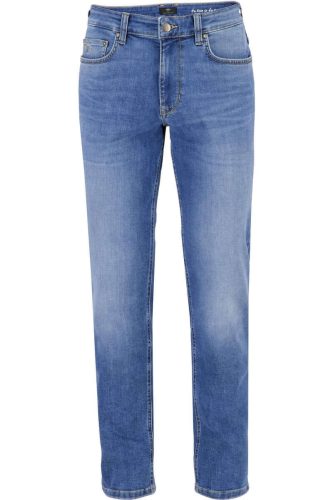 Fynch-Hatton Tapered Fit Jeans lichtblauw, Effen