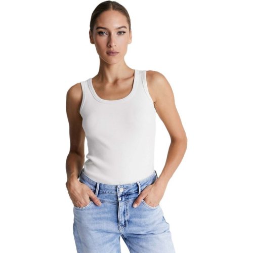 C.O.J. Denim Regular tanktop olivia white