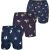 Happy Shorts X heren wijde boxershort met binnenbroek surfende zeemeeuw/ezel/luiaard print 3-pack