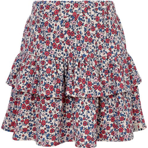 Looxs Revolution Zomer rok meisjes jersey crinkle aop bloemen multi